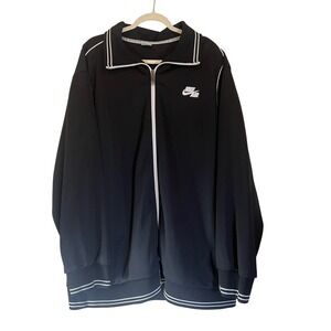 Nike Air Track Jacket Full Zip Black White Mens XXL Athletic Sportswear